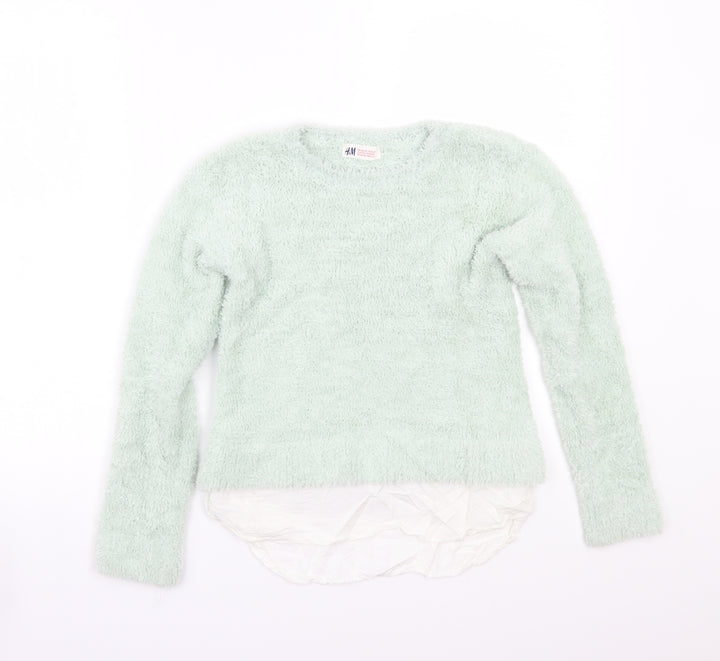 H&M Girls Green   Pullover Jumper Size 12 Years