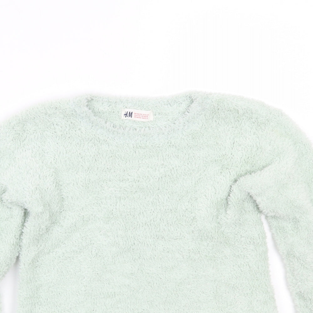 H&M Girls Green   Pullover Jumper Size 12 Years