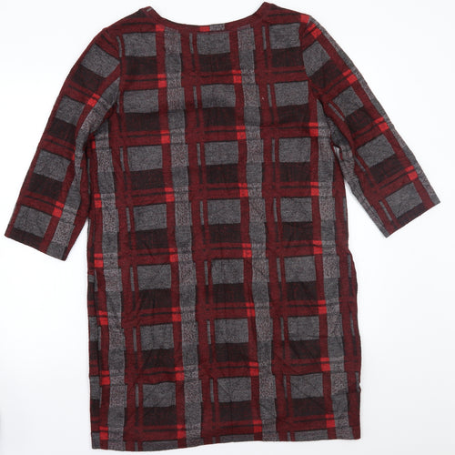 TU Womens Grey Check  A-Line  Size 14