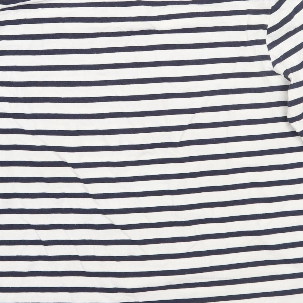 Newlook Womens White Striped  Basic T-Shirt Size 14