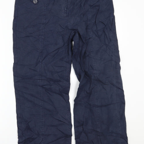 Per Una Womens Blue   Trousers  Size 12 L26 in