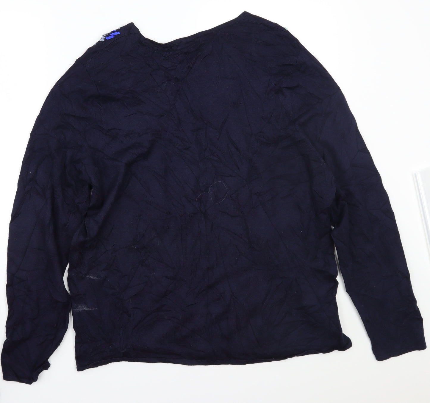 Per Una Womens Blue Floral  Pullover Jumper Size 20