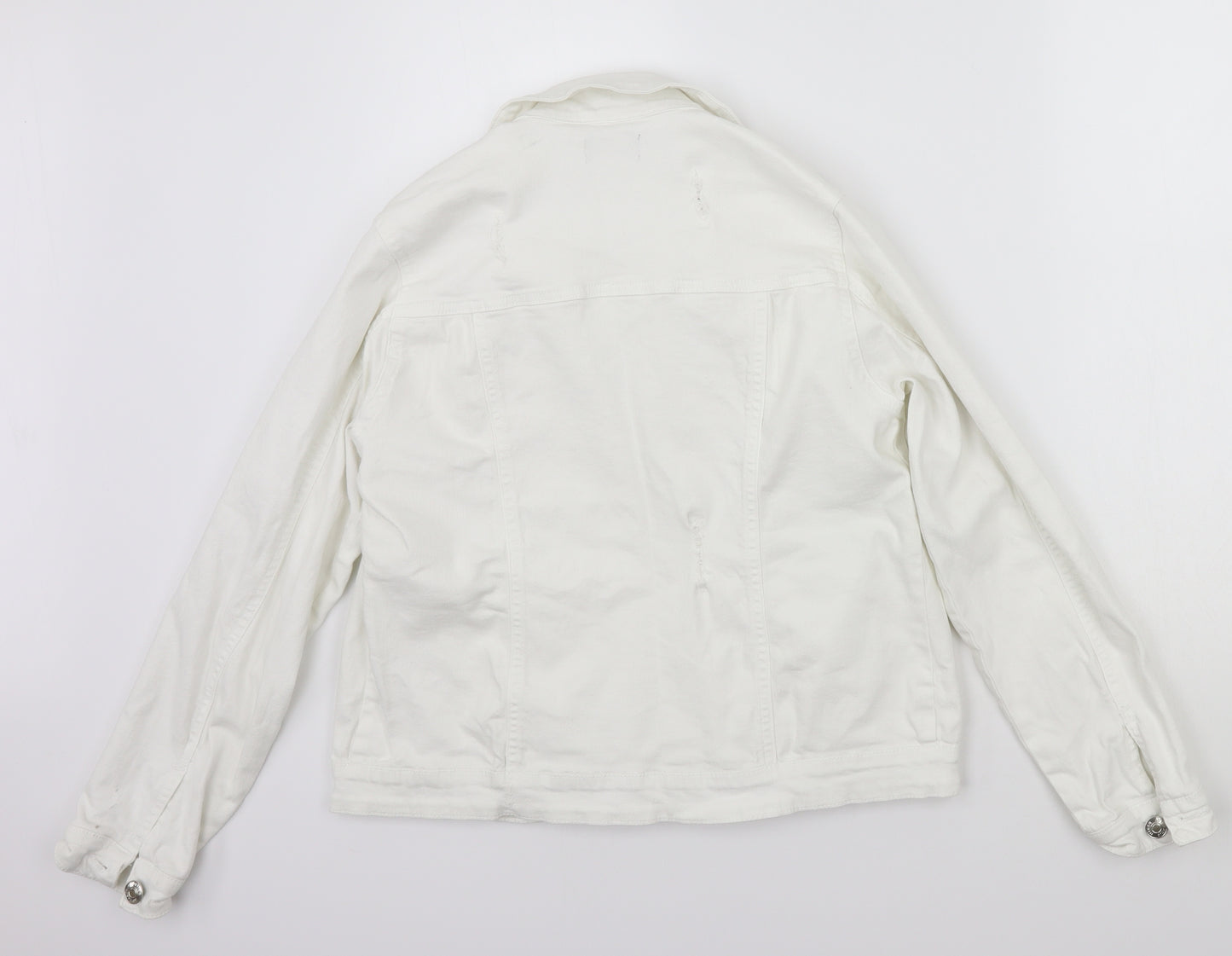 Denim  Womens White   Jacket Coat Size 12