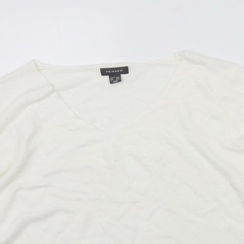 Primark Womens White   Pullover Jumper Size L