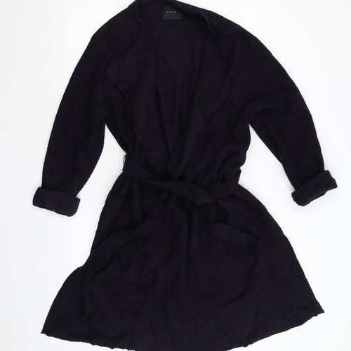 Koan Womens Blue  Knit Trench Coat Coat Size M