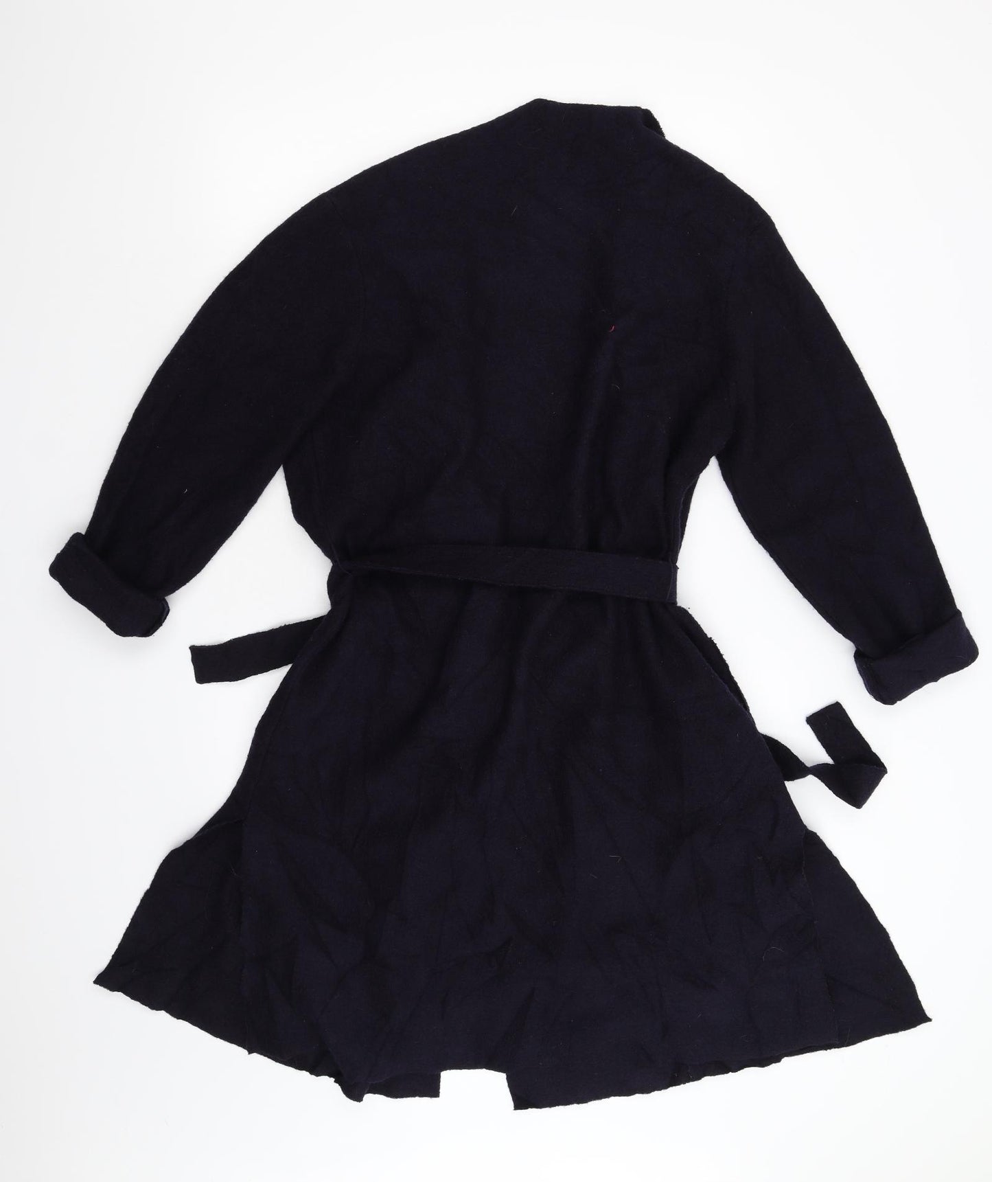 Koan Womens Blue  Knit Trench Coat Coat Size M