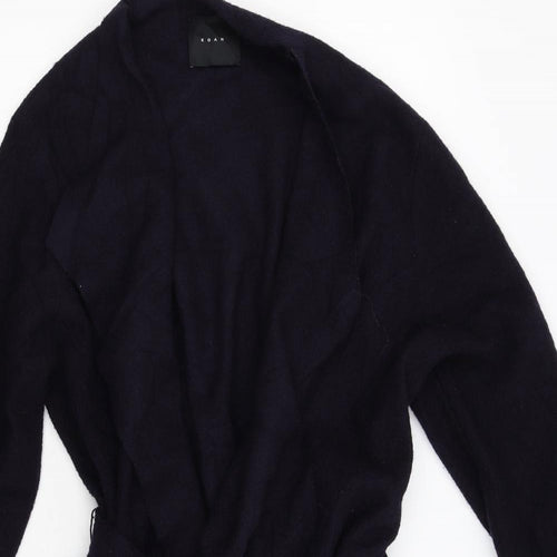 Koan Womens Blue  Knit Trench Coat Coat Size M