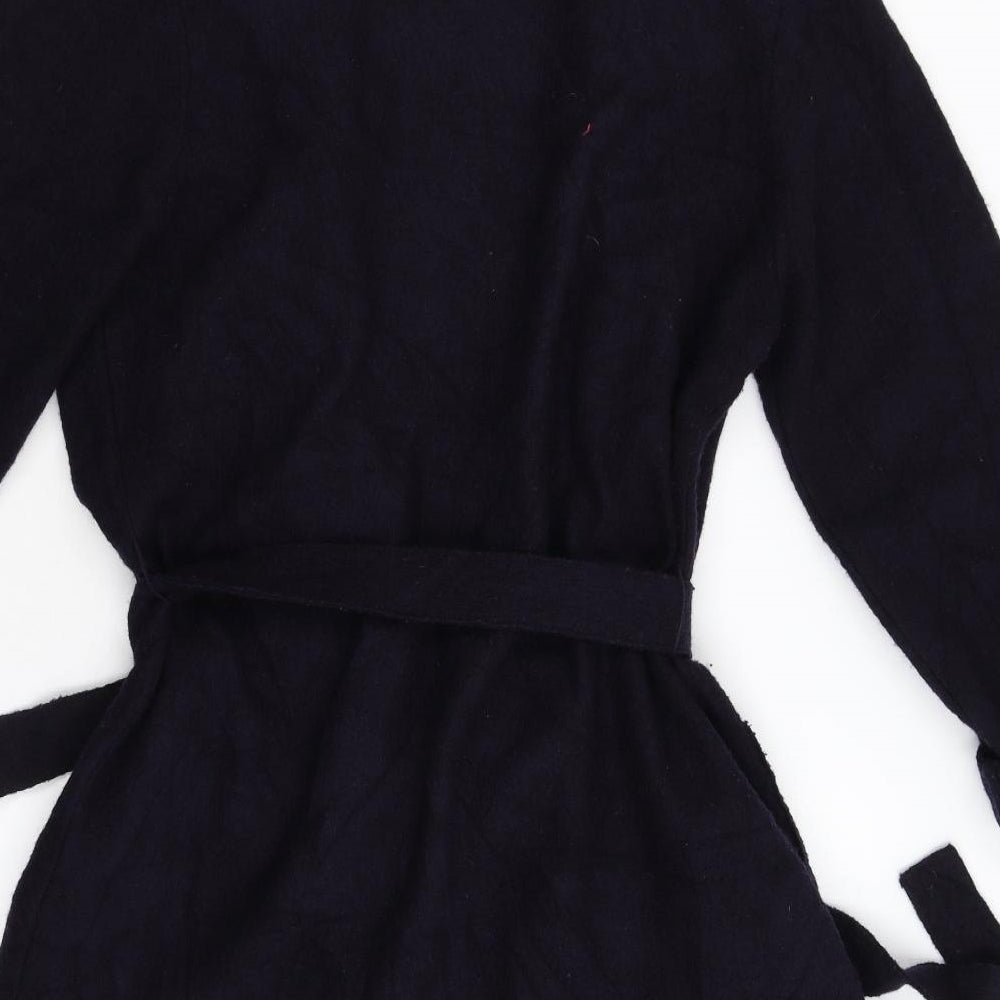 Koan Womens Blue  Knit Trench Coat Coat Size M