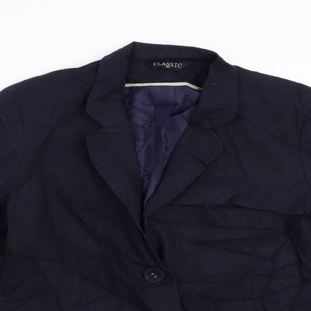 Classic Womens Blue    Blazer Size 20