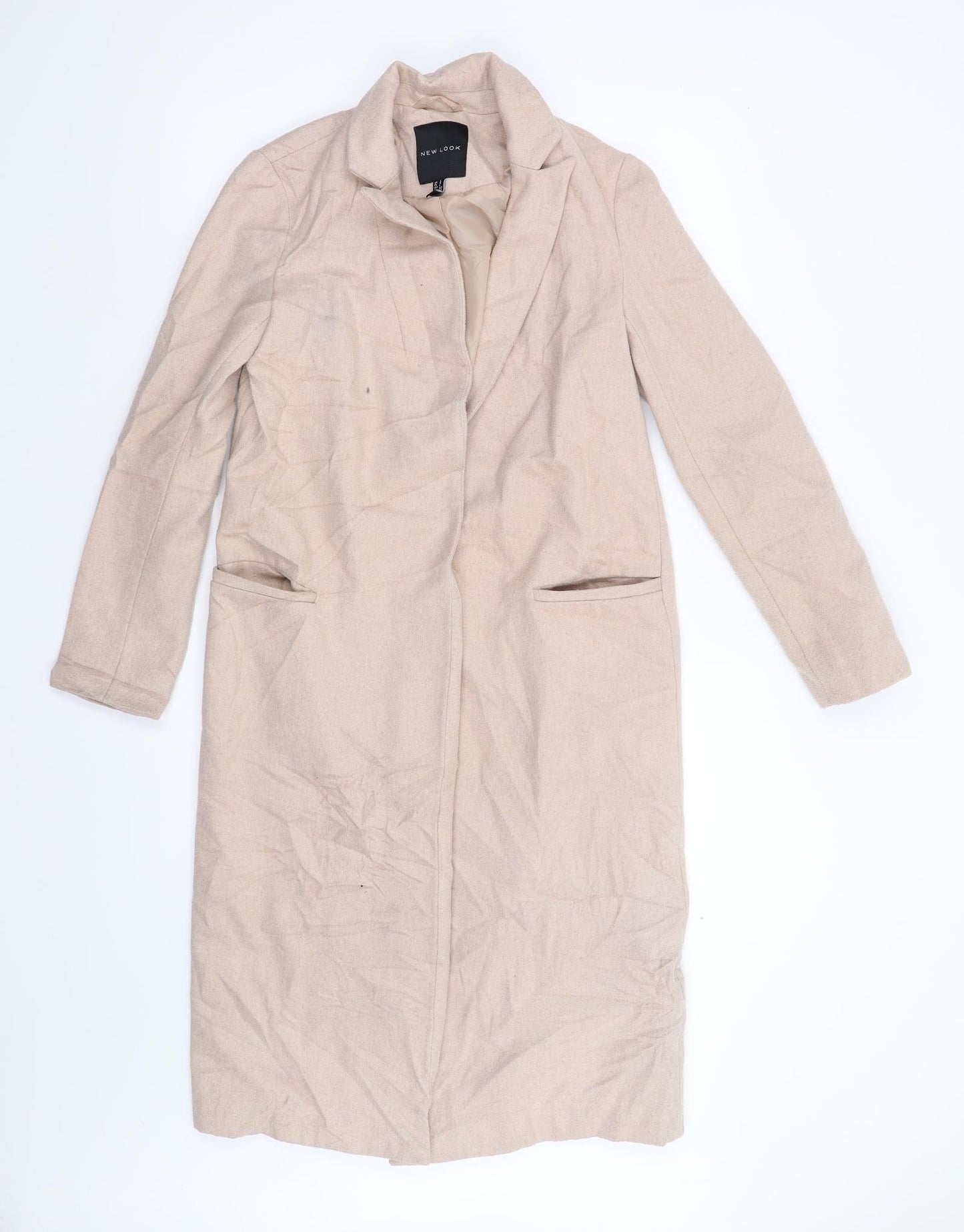 New Look Womens Pink   Overcoat Coat Size 8