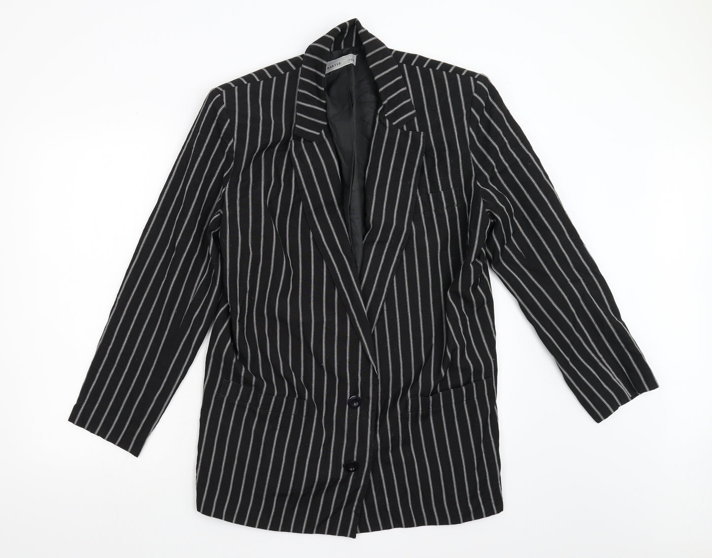 Charter Club Mens Black Striped  Jacket Blazer Size L