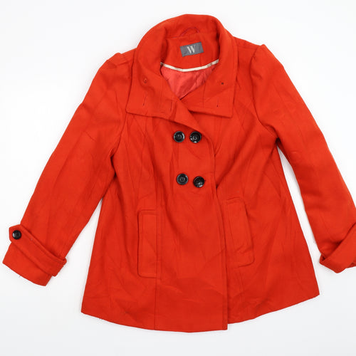 BHS Womens Orange   Overcoat Coat Size 14