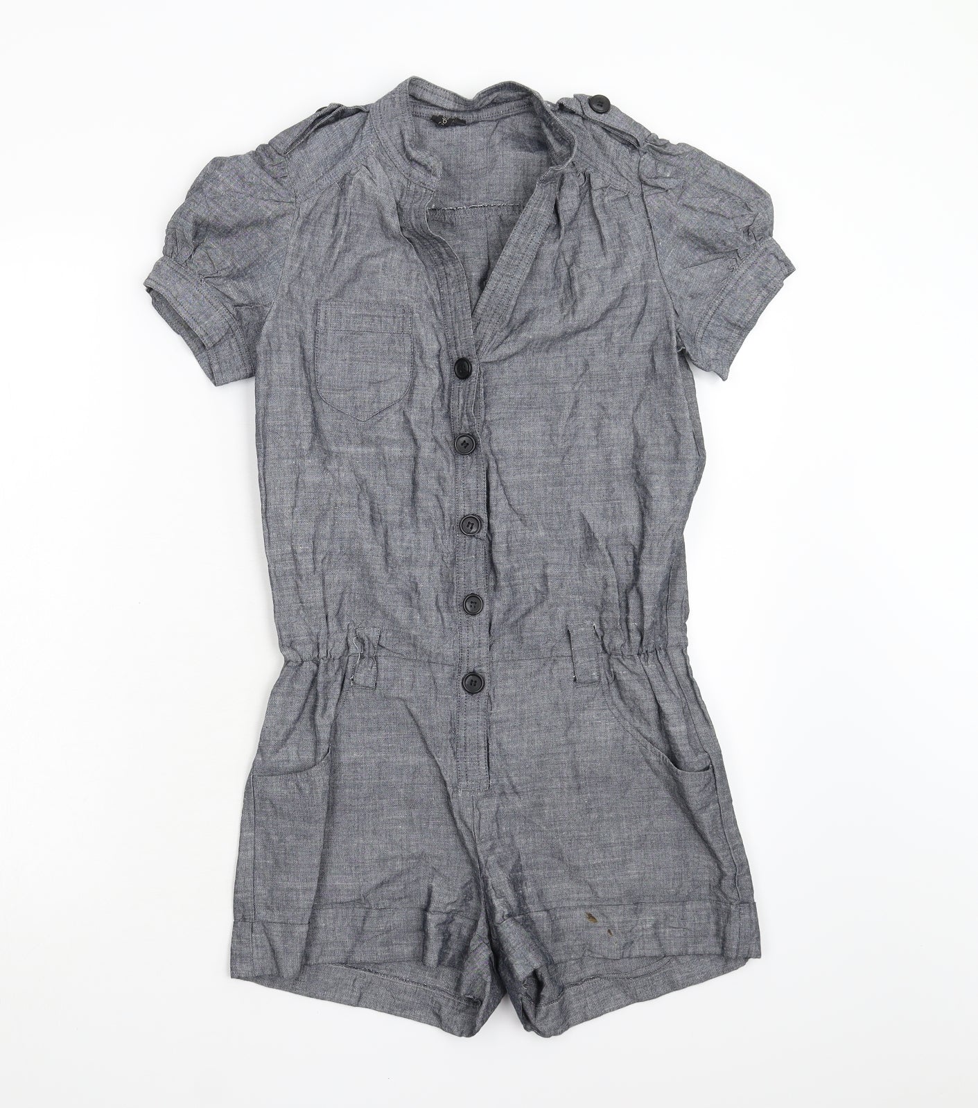 Topshop Womens Grey   Playsuit One-Piece Size 8