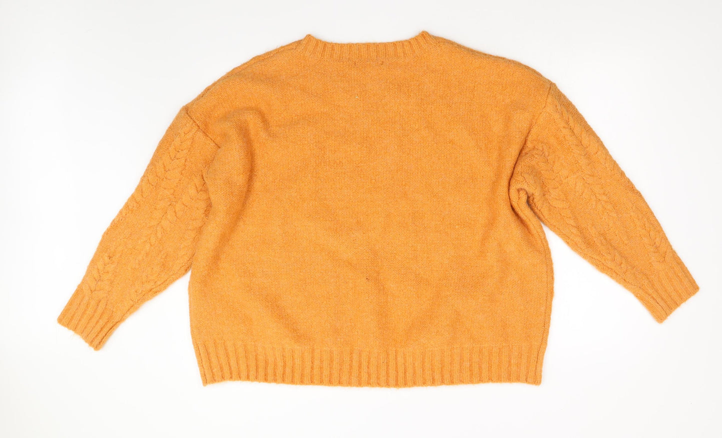 George Womens Orange  Knit Pullover Jumper Size XL