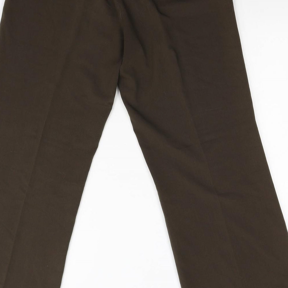 Dunnes Womens Brown   Trousers  Size 14 L30 in