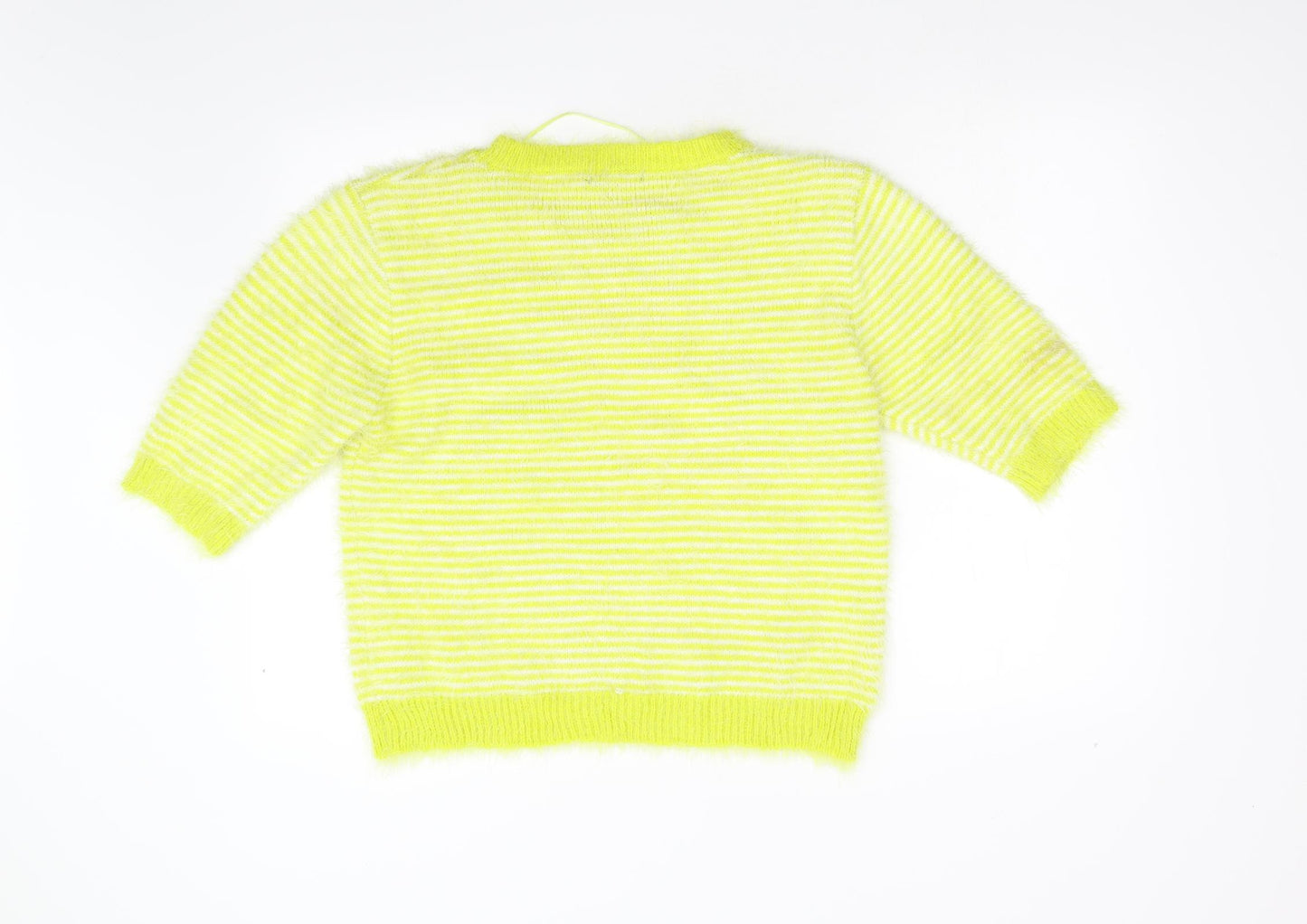 Primark Womens Yellow Striped Knit Pullover Jumper Size 18