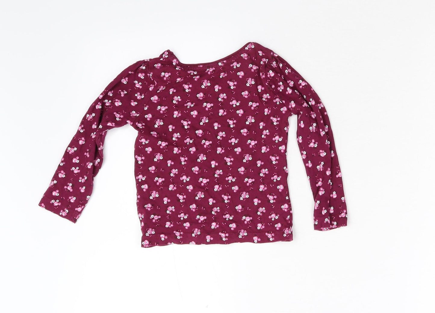 Primark Girls Pink Floral  Basic T-Shirt Size 2-3 Years