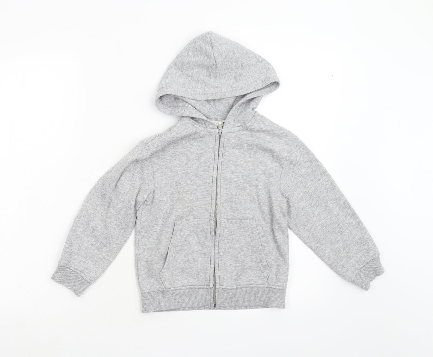H&M Boys Grey  Fleece Full Zip Hoodie Size 4-5 Years