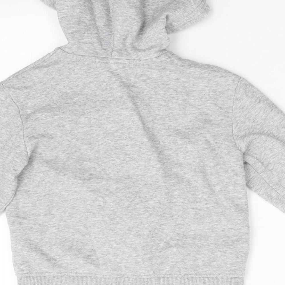 H&M Boys Grey  Fleece Full Zip Hoodie Size 4-5 Years