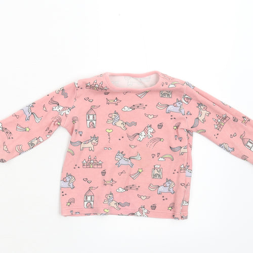 George Girls Pink   Basic T-Shirt Size 12-18 Months