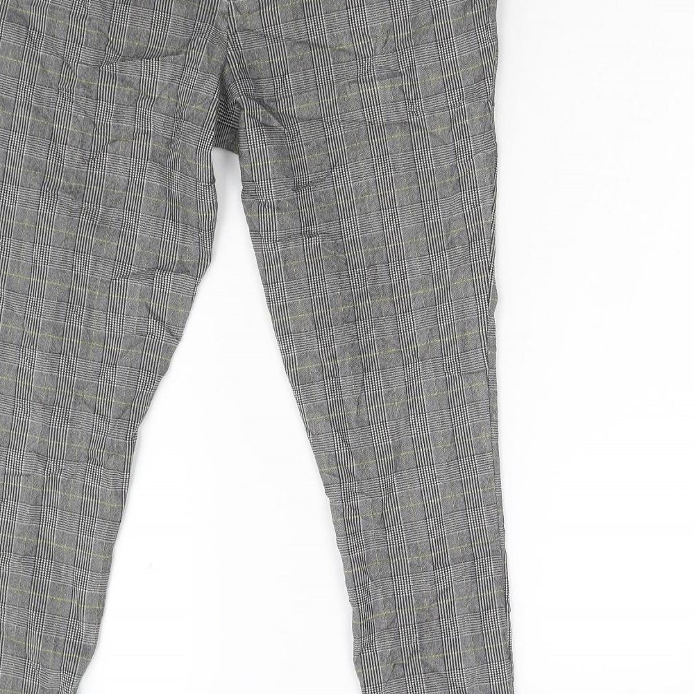 New Look Womens Grey Check  Trousers  Size 14 L28 in - Maternity