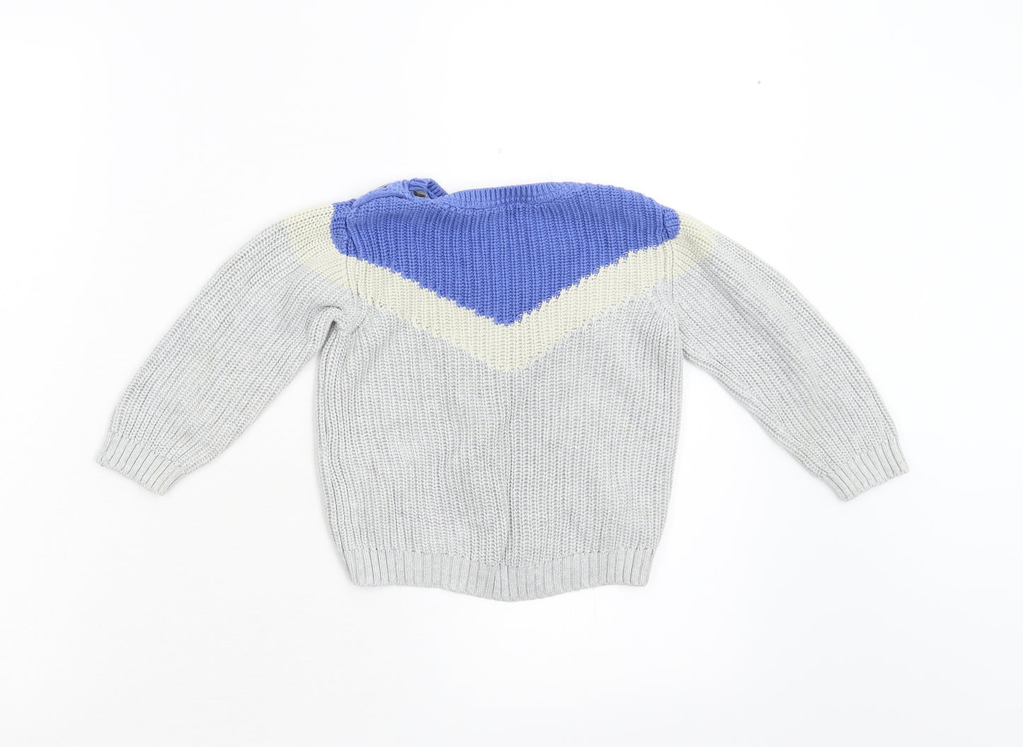 M&S Baby Multicoloured Striped Knit Pullover Jumper Size 18-24 Months