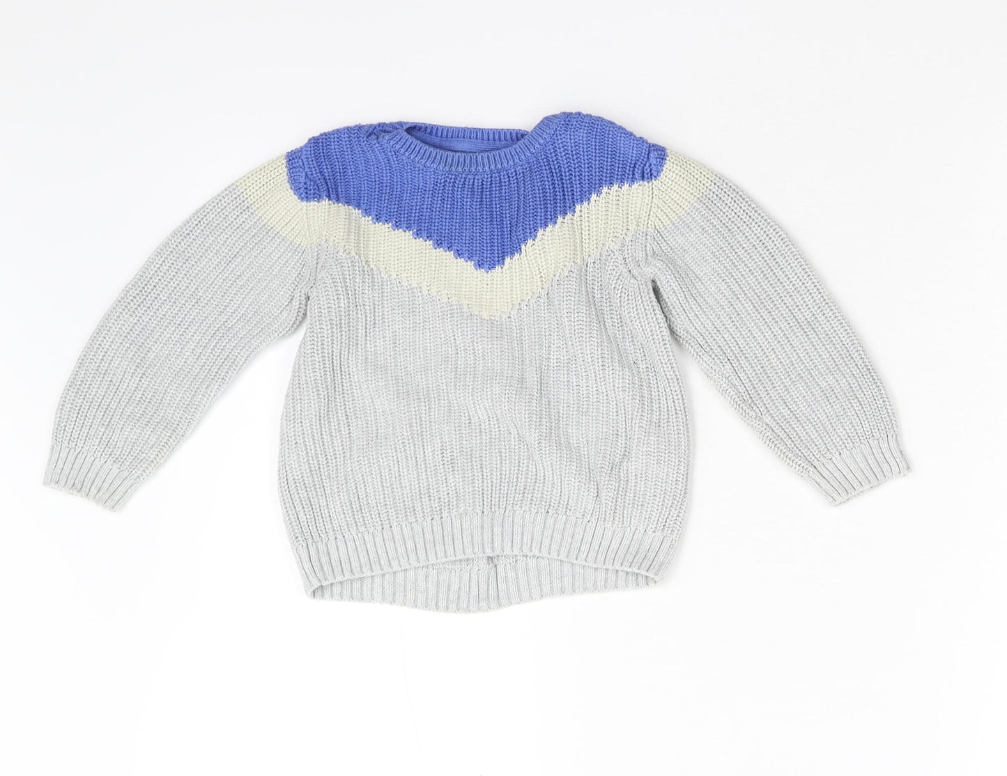 M&S Baby Multicoloured Striped Knit Pullover Jumper Size 18-24 Months
