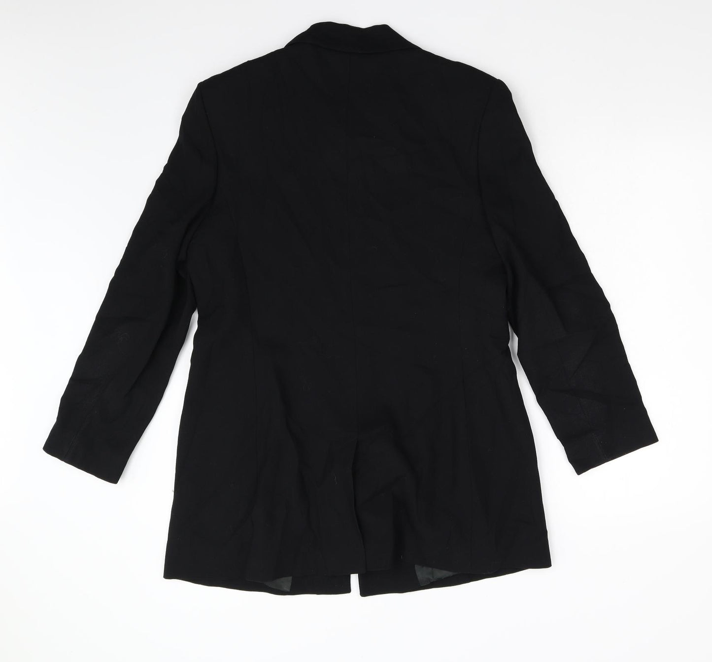 Jaeger Womens Black   Overcoat Coat Size 12