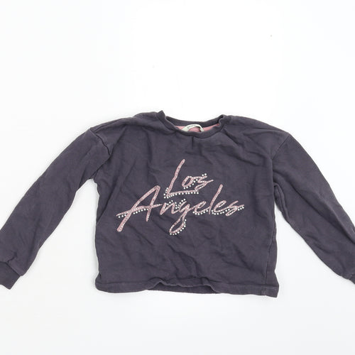 George Girls Grey   Pullover Sweatshirt Size 6-7 Years