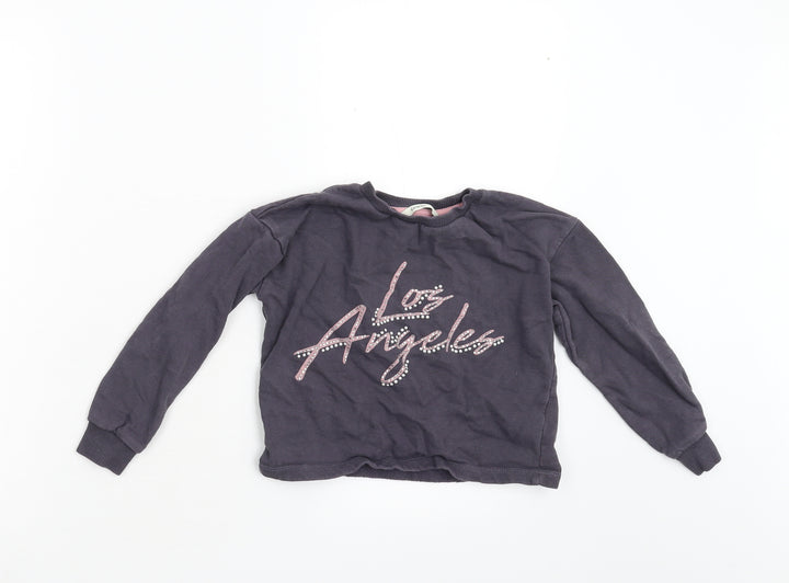 George Girls Grey Pullover Sweatshirt Size 6-7 Years