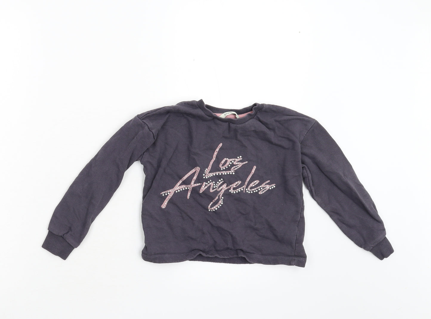 George Girls Grey   Pullover Sweatshirt Size 6-7 Years