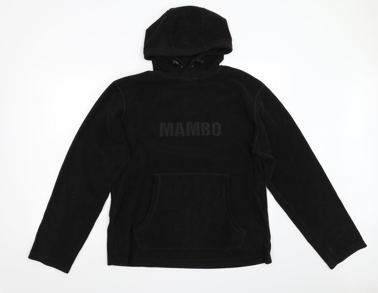 Mambo Mens Black  Fleece Pullover Hoodie Size L