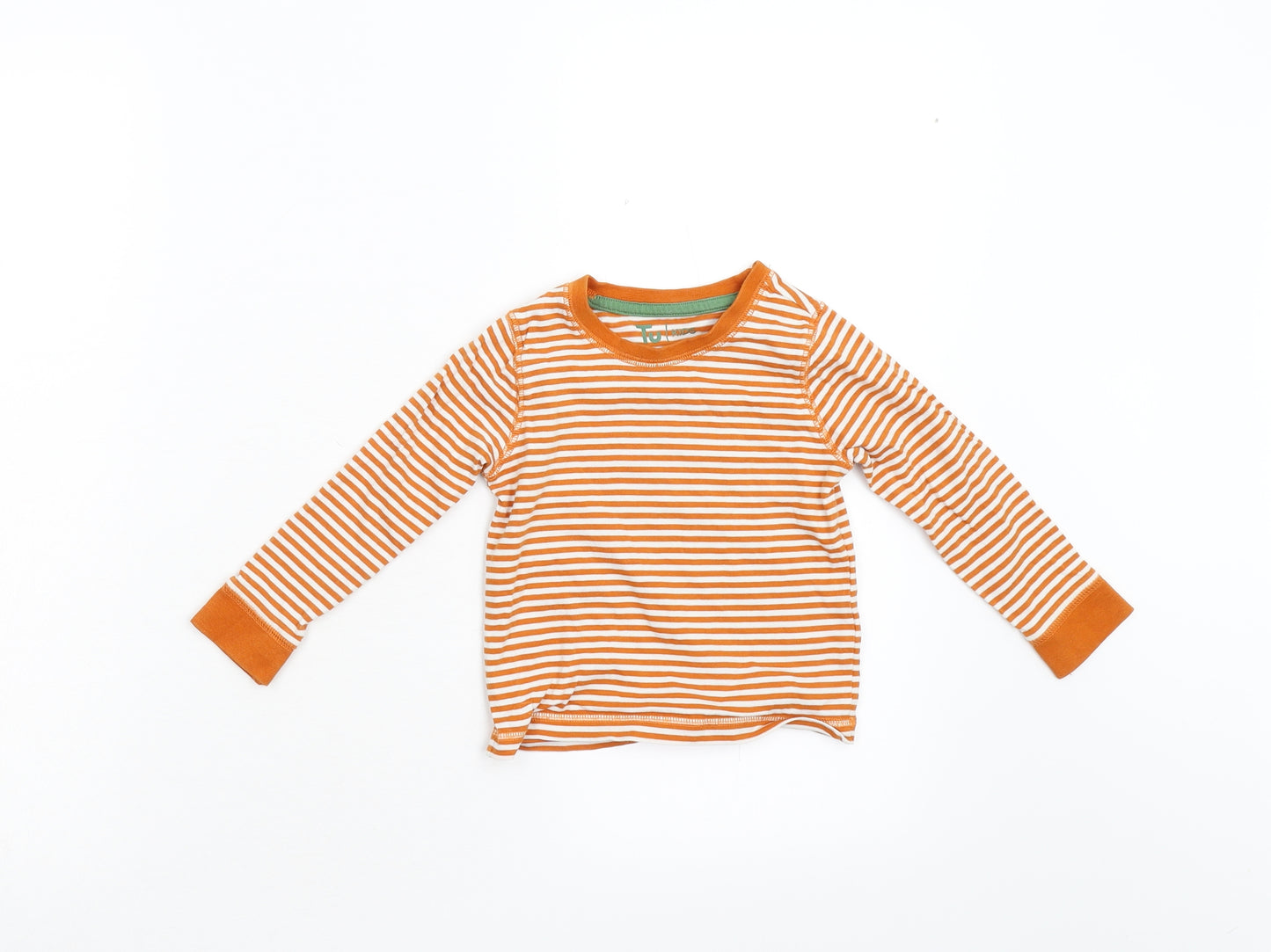 TU Baby Orange Striped  Basic T-Shirt Size 18-24 Months