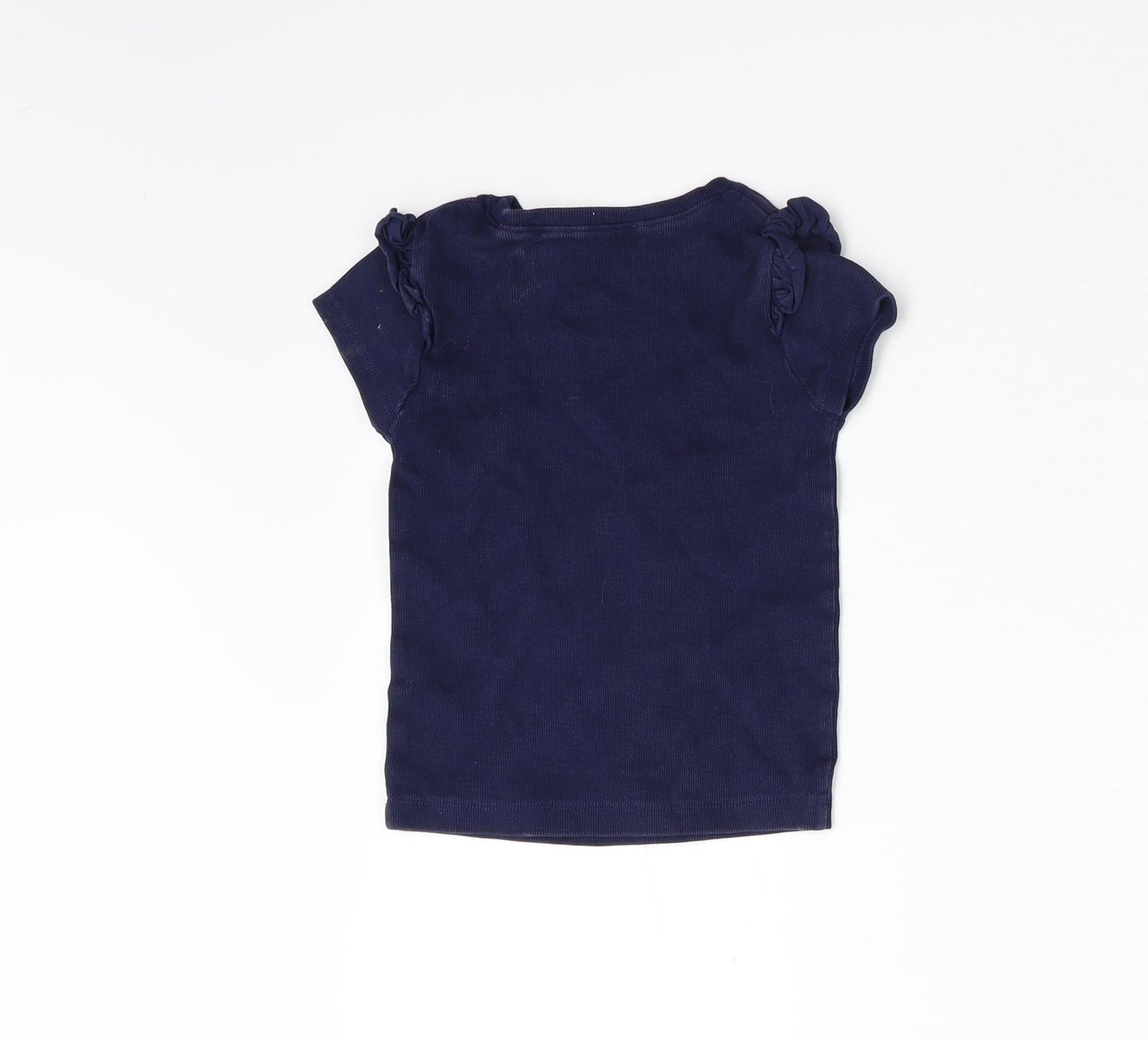 George Girls Blue   Basic T-Shirt Size 5-6 Years