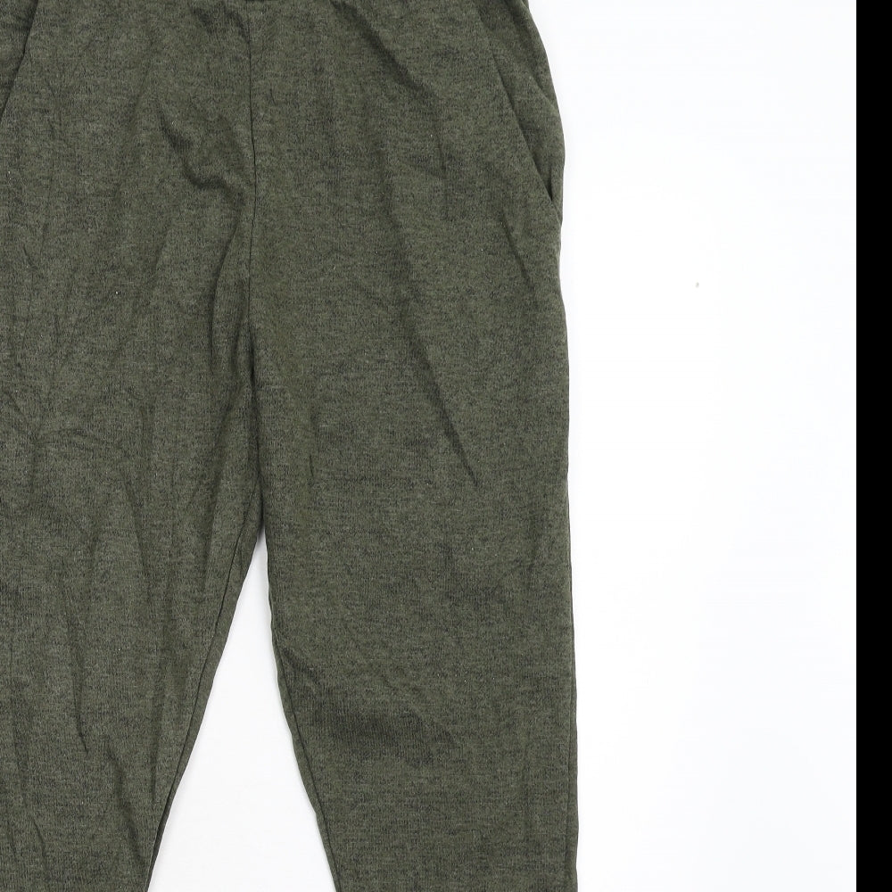 Primark Womens Green  Fleece Sweatpants Trousers Size M L29 in