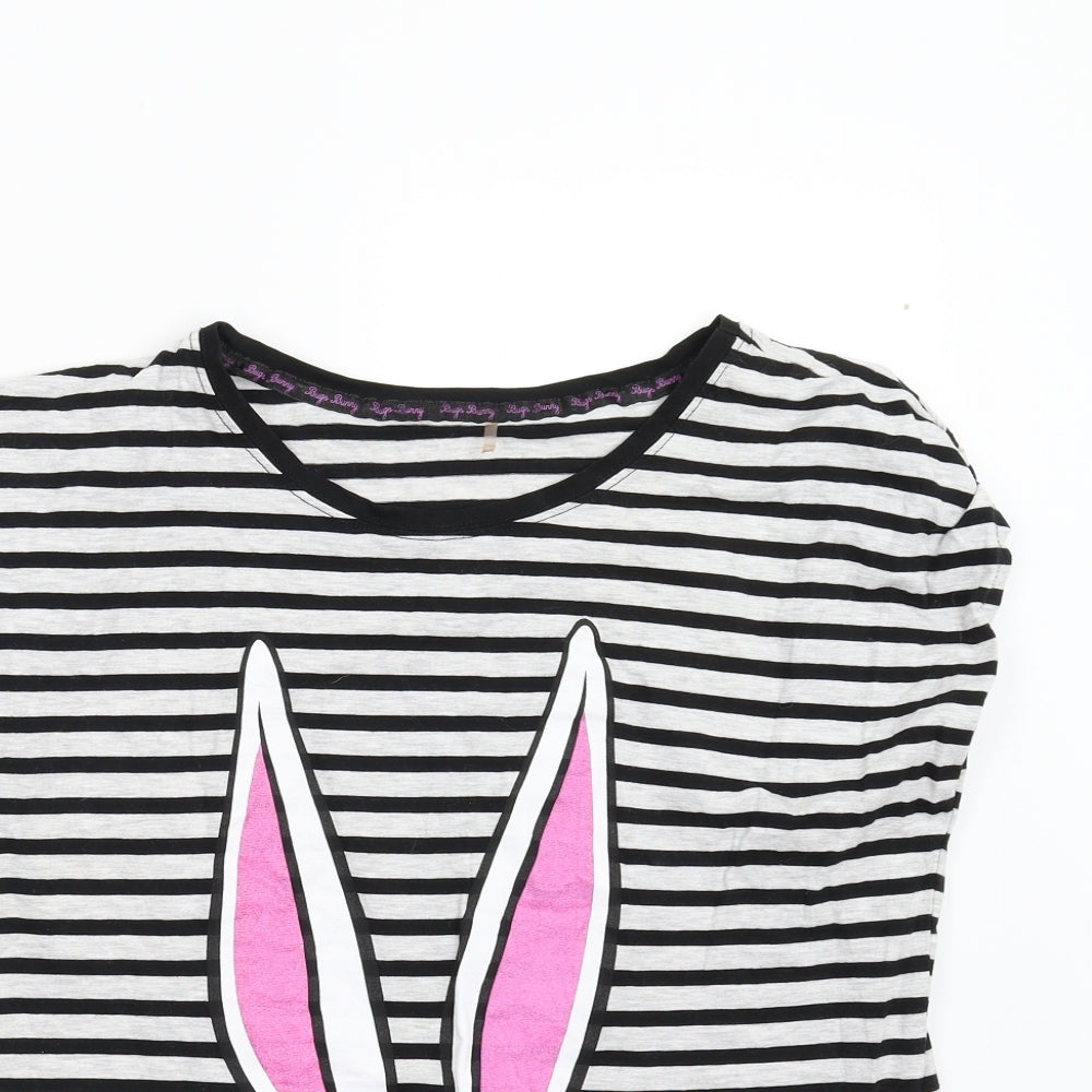 George Womens Multicoloured Striped  Basic T-Shirt Size 12  - Bugs Bunny