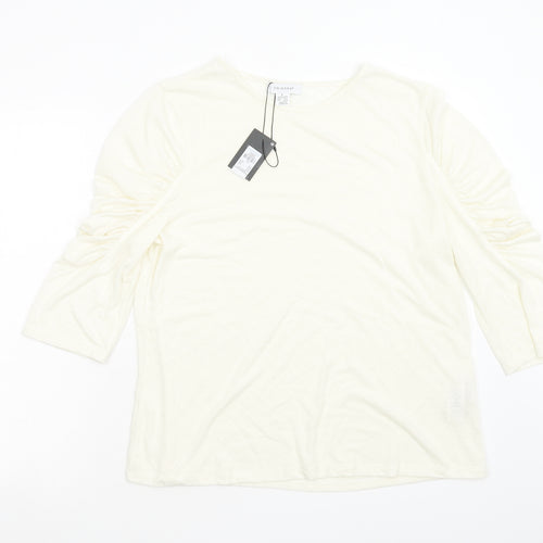 Primark Womens Ivory   Basic T-Shirt Size L