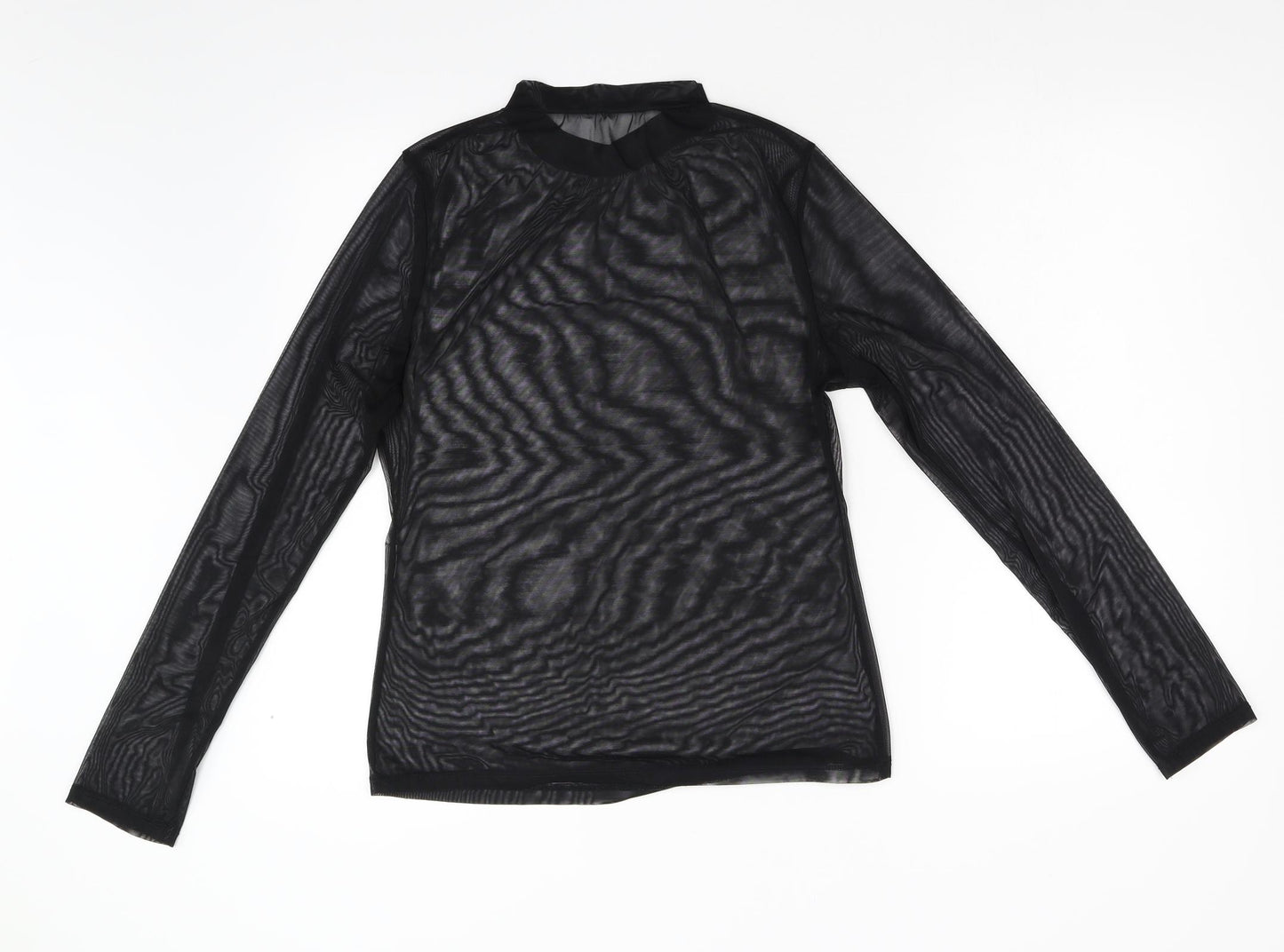 Preworn Womens Black   Basic Blouse Size M  - Sheer