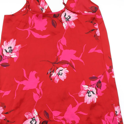 Love to lounge Womens Red Floral  Top Dress Size M