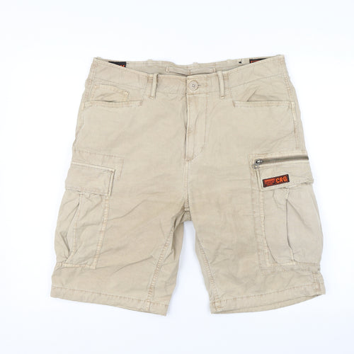Superdry Mens Beige   Cargo Shorts Size 34 in