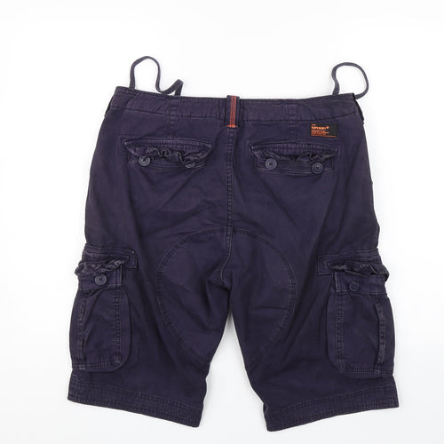 Superdry Mens Blue   Cargo Shorts Size 34 in