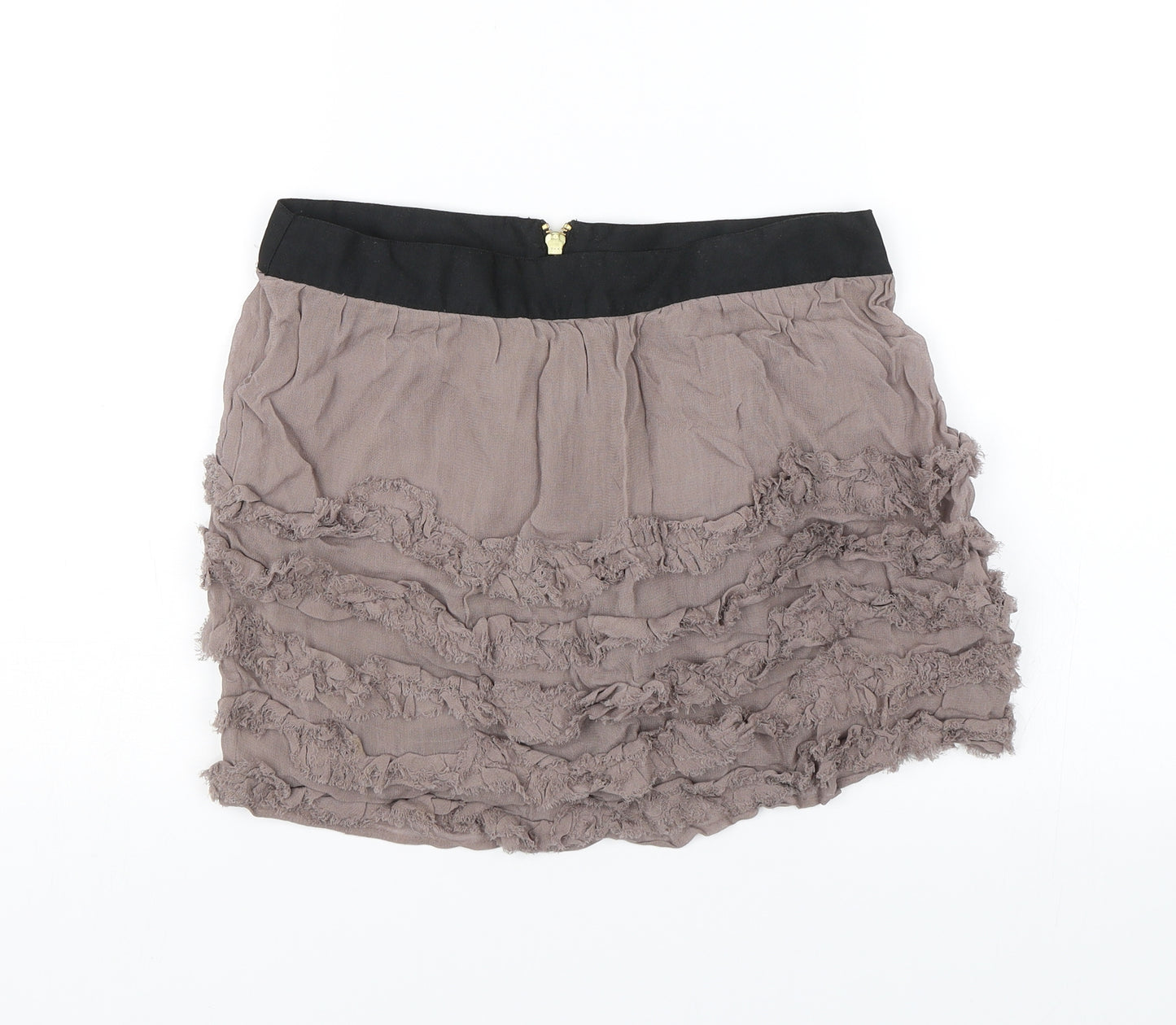 Topshop Womens Brown   Mini Skirt Size 10