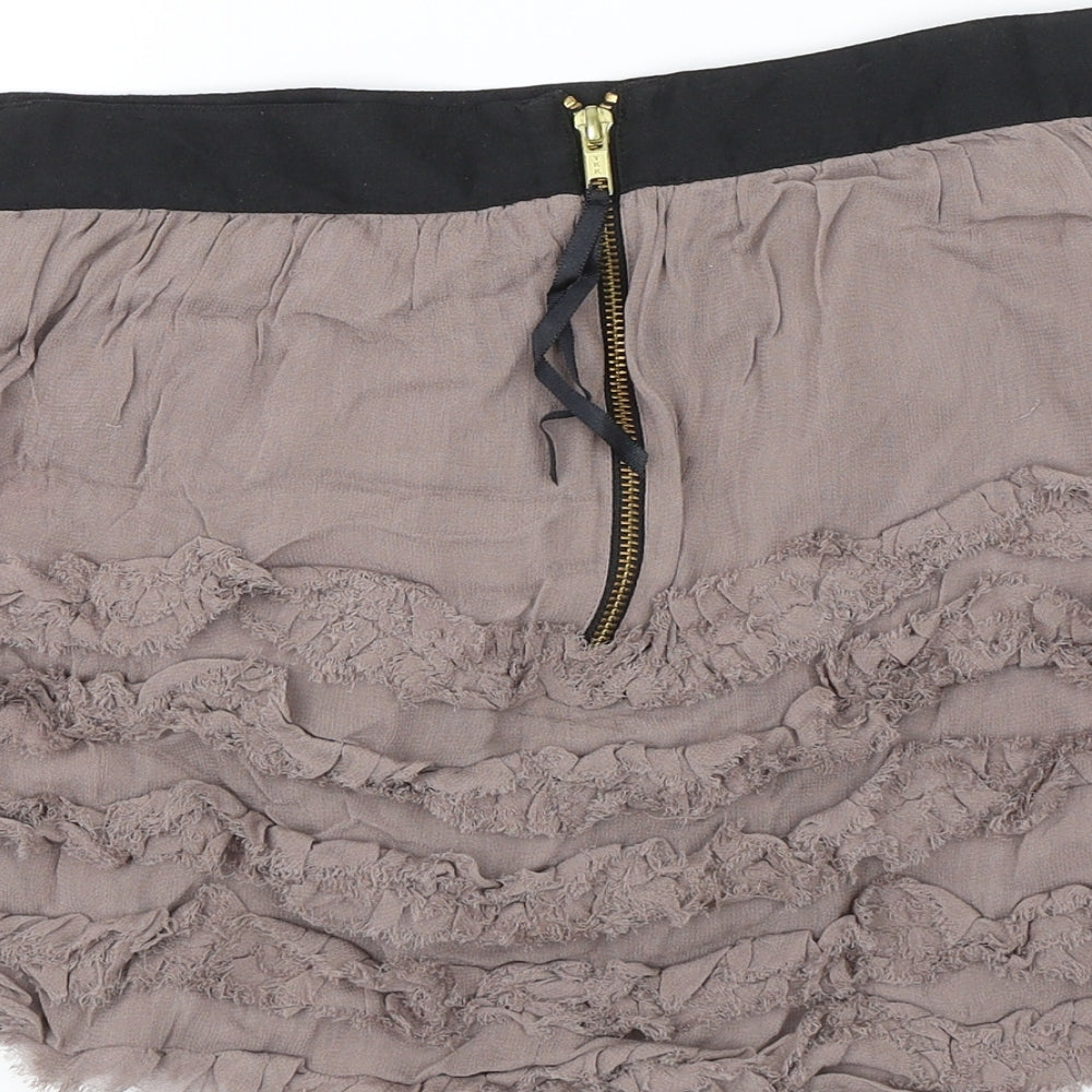 Topshop Womens Brown   Mini Skirt Size 10