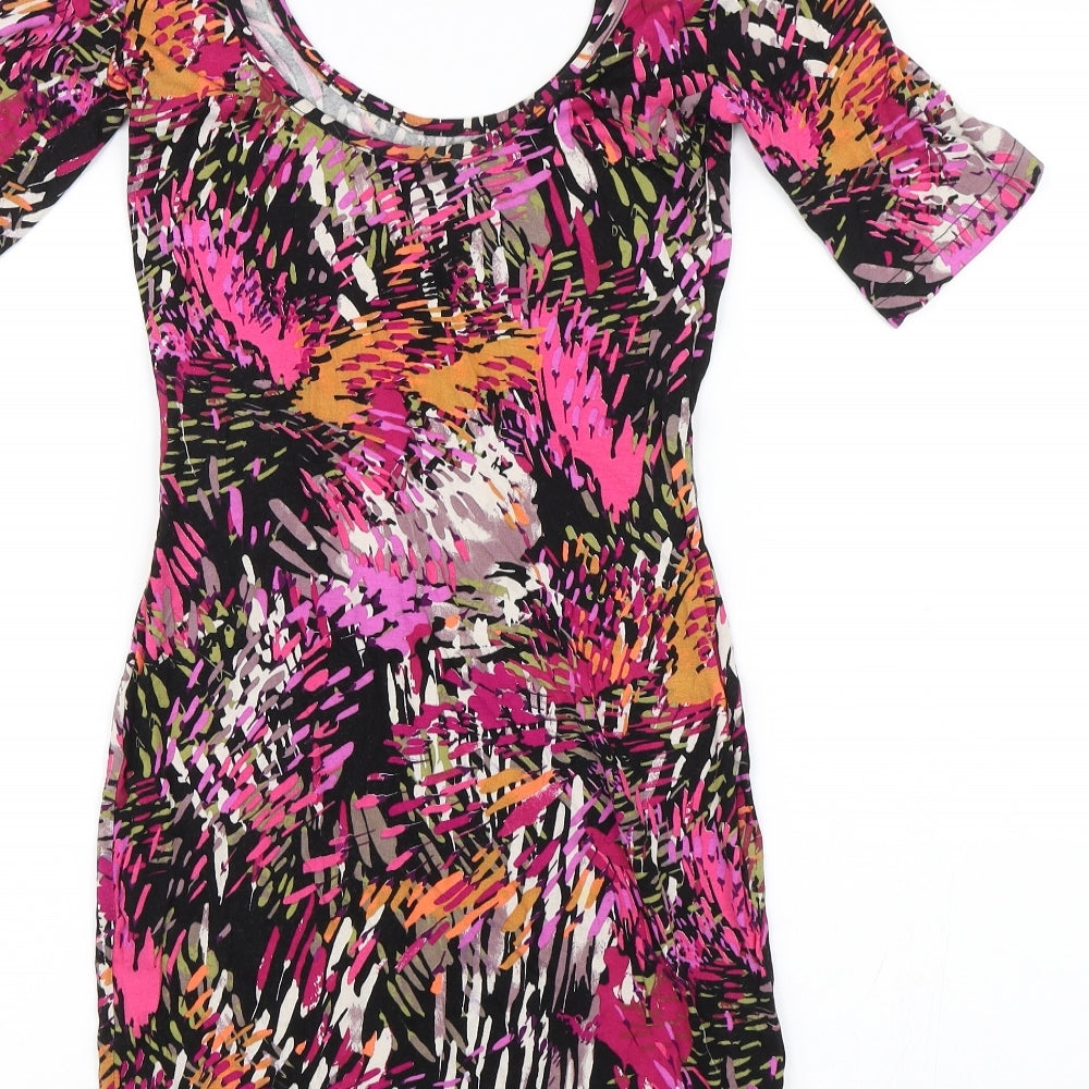 Rise Womens Pink Floral  Bodycon  Size 8
