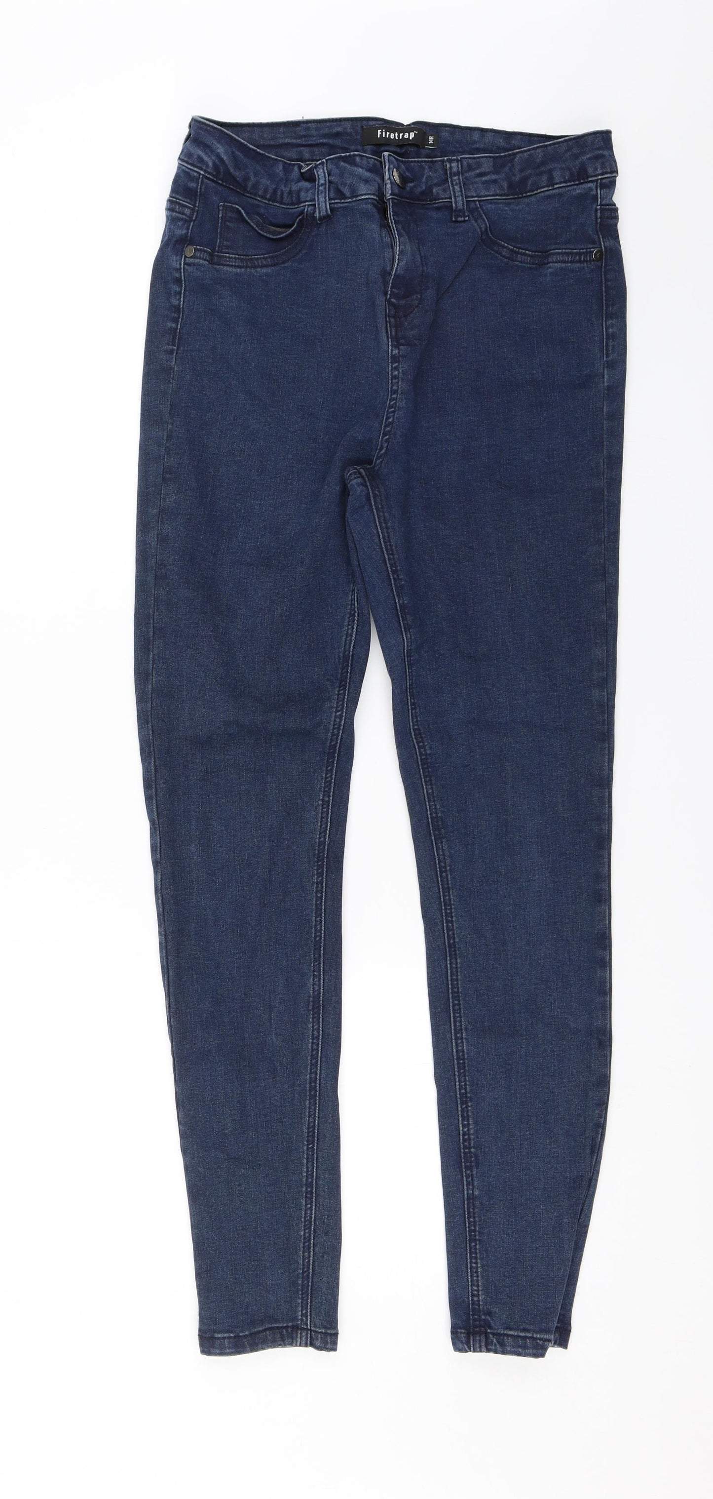 Firetrap Womens Blue  Denim Skinny Jeans Size 14 L27 in