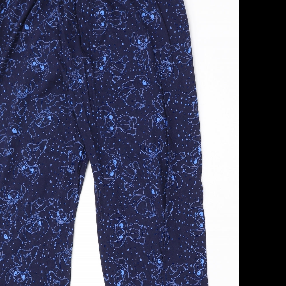 Love to Lounge Womens Black Solid   Pyjama Pants Size M  - Lilo & Stitch