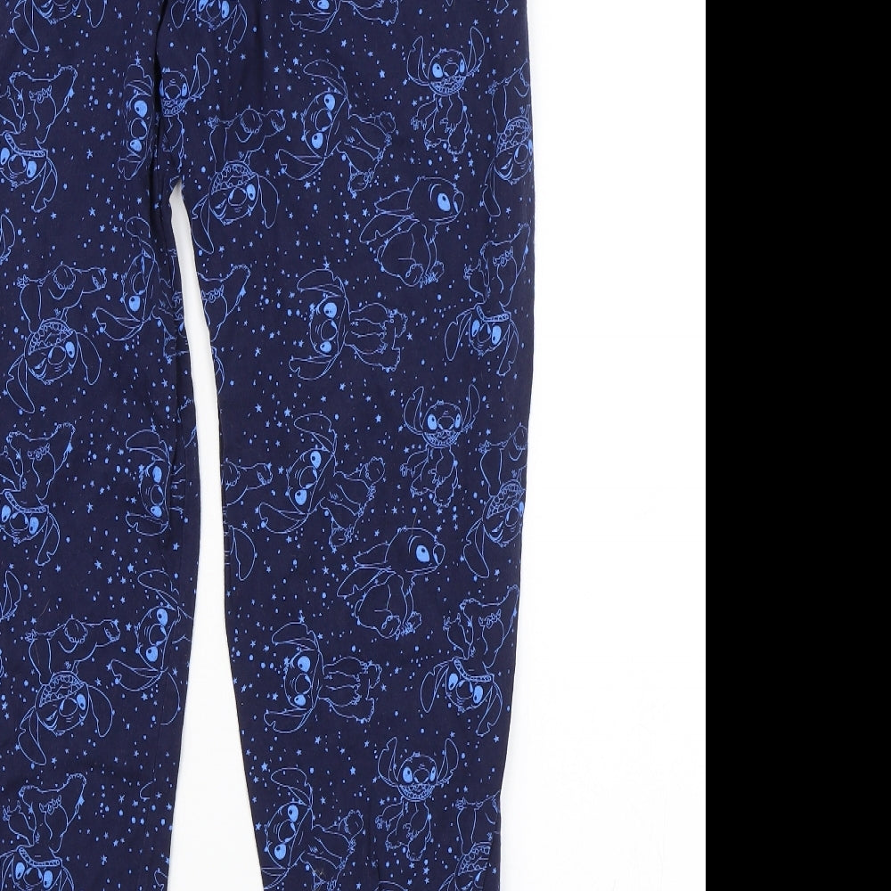 Love to Lounge Womens Black Solid   Pyjama Pants Size M  - Lilo & Stitch