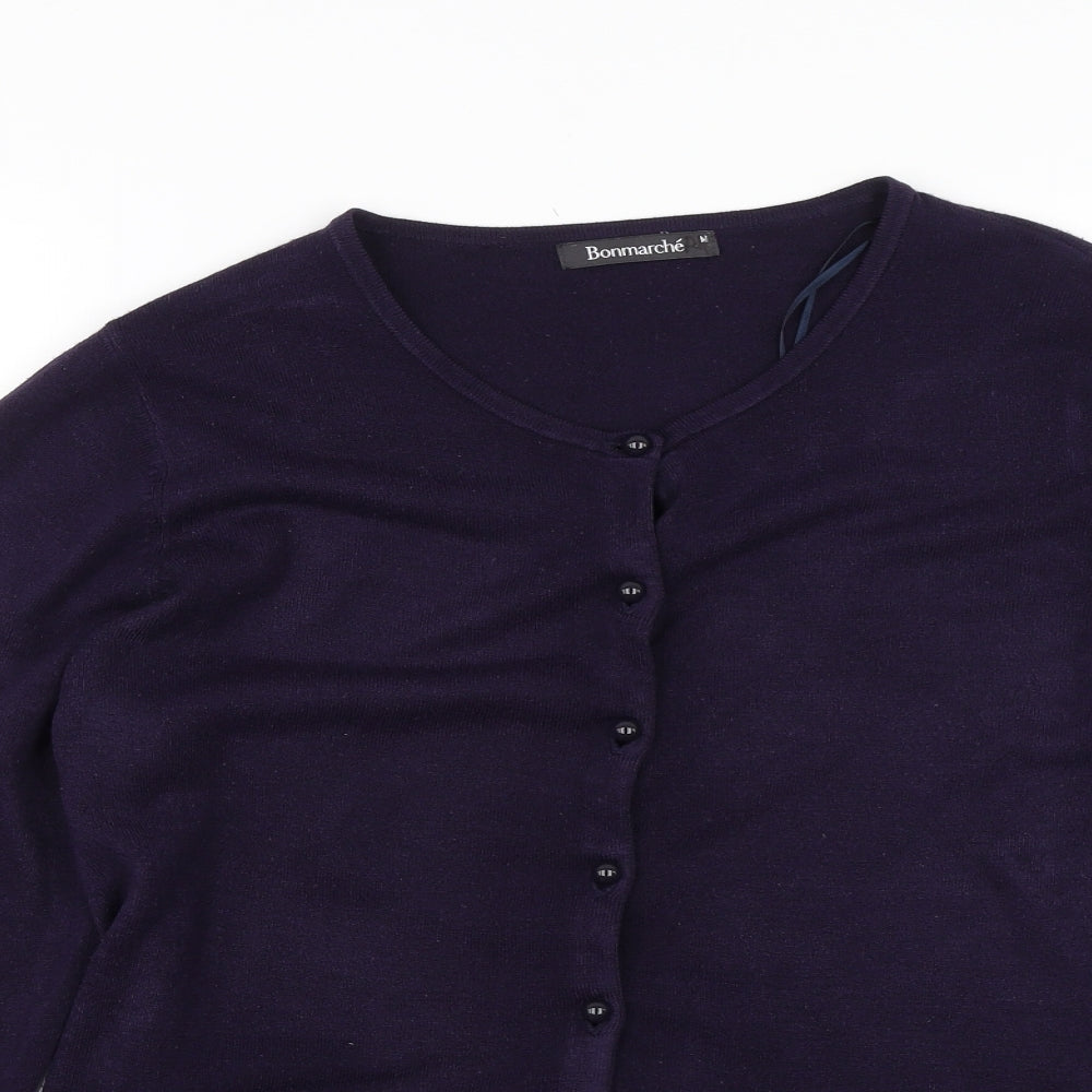 Bonmarché Womens Purple   Cardigan Jumper Size M
