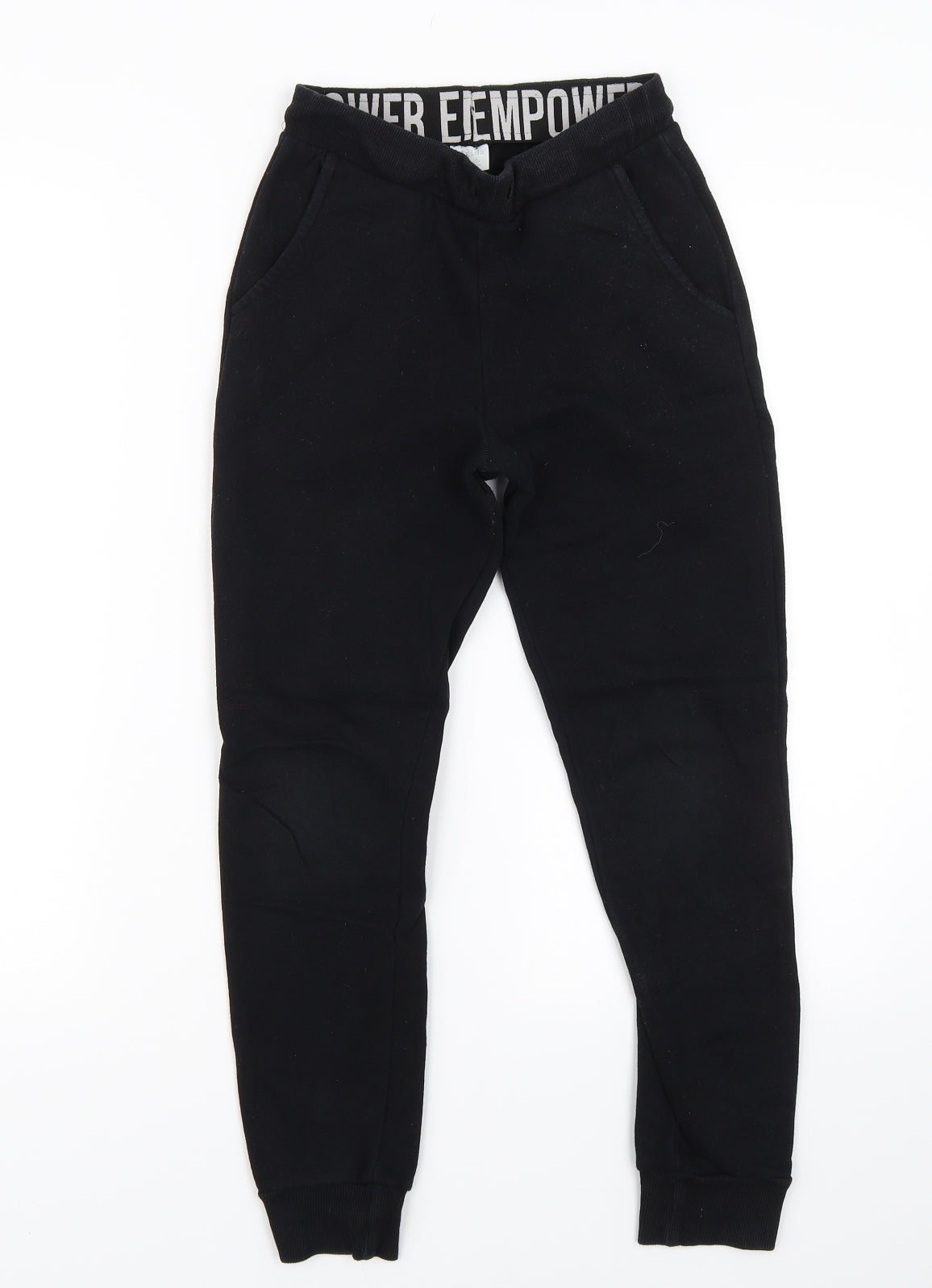 F&F Girls Black   Sweatpants Trousers Size 9-10 Years