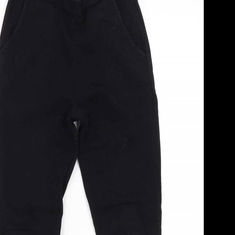 F&F Girls Black   Sweatpants Trousers Size 9-10 Years